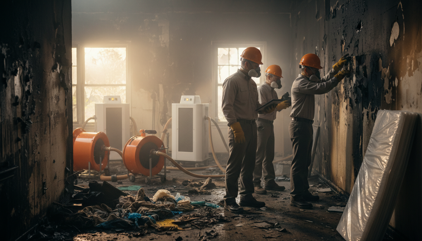 fire damage restoration process step by step what to expect
