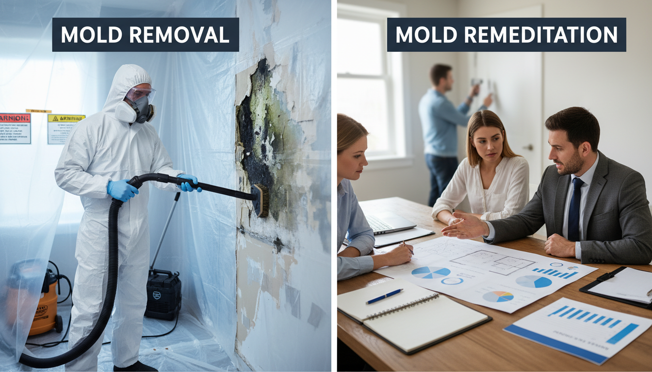 mold removal vs mold remediation what is the difference
