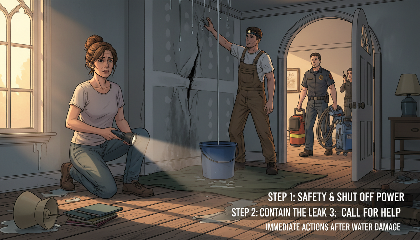 what to do immediately after water damage in your home step by step